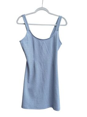Forever 21 Light Blue Gingham Tank Dress - Junior Size M